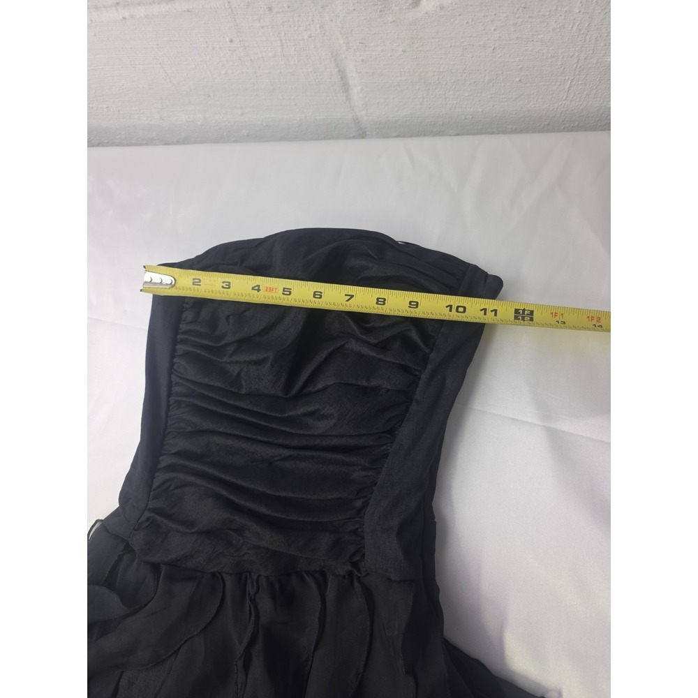 Cache Dress Womens 0 Black Cocktail Party Ruffle Mini‎ 90s Y2K Whimsigoth Prom - Picture 10 of 12
